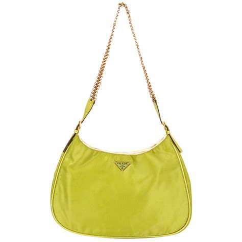 PRADA lime green nylon MINI Shoulder Bag 